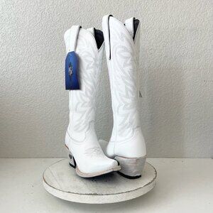 Lane MEGAN MORONEY Smokeshow Womens Cowboy Boots 5 White Western Cowgirl Tall